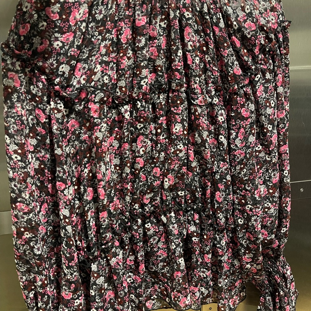 Zara Ruffled Print Blouse - Picture 9 of 9